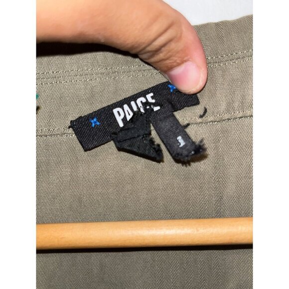 Paige Green Collared Short-Sleeve Ruffled Button-Up Shirt  Mini Dress Women's Si - Picture 4 of 9